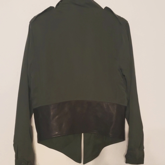 Dakota Collective leather trimmed zip front jacket - Picture 2 of 11